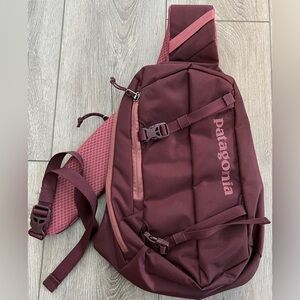 Patagonia Maroon Atom Sling Backpack